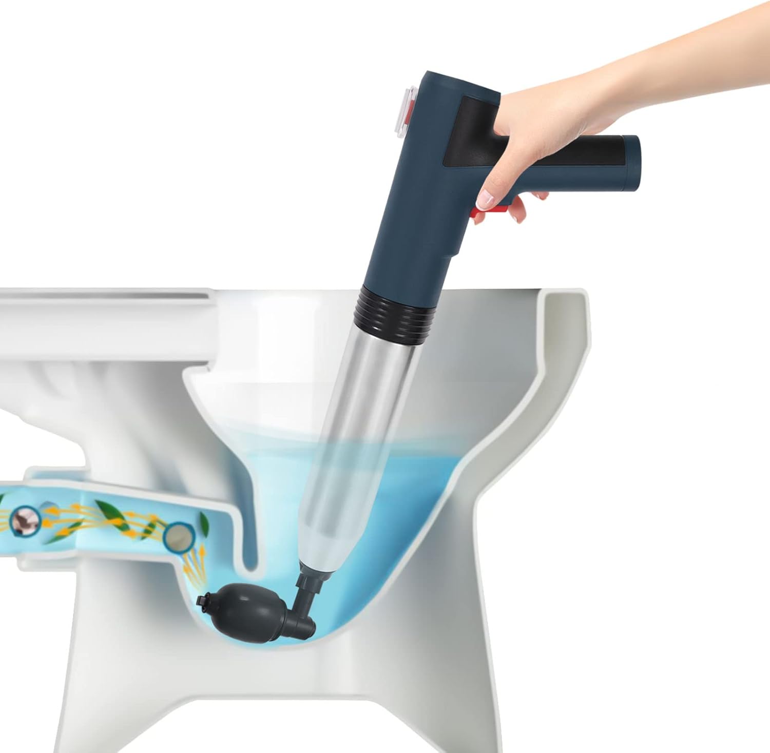 TBVECHI Toilet Plunger, Cordless Electric Toilet Clog Remover High