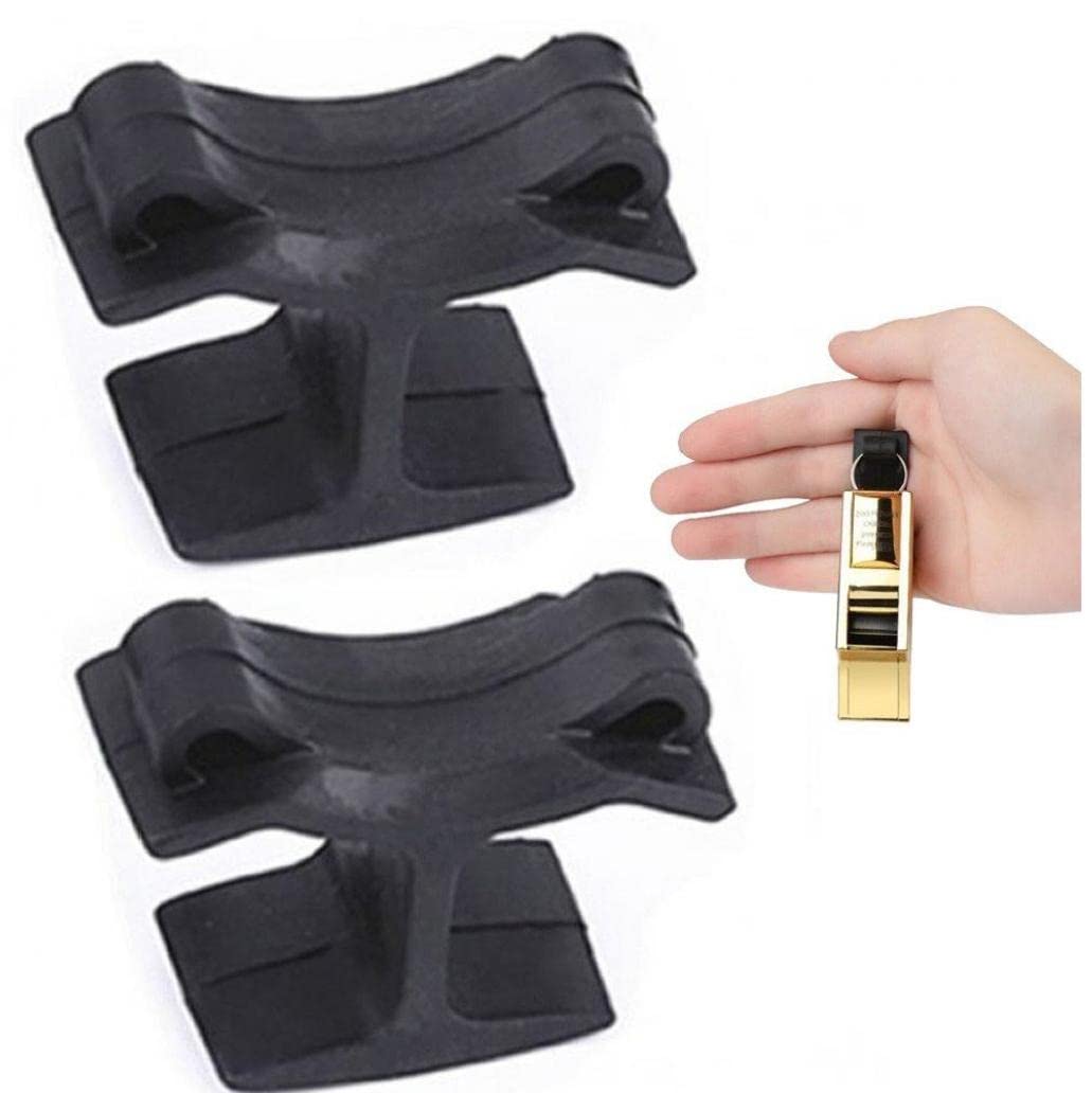 Haowul Black 2Pcs Referee Whistle Finger Grip Clip Holder For Football Soccer Basketball Trainer Fingers Clamp Accessories