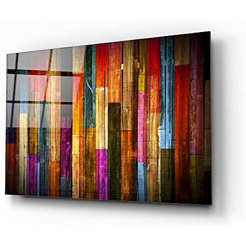 TEBAMALL Glass Printing Wall Art on Frameless Free Floating Tempered Glass Panel Ready to Hang Modern Decor Ideas For Your Living Room, Bedroom ＆ Office Contemporary Natural And Vivid Wall Decor Home Decor Housewarming Gift (28"x44"x0.2" / 70x110x0.5 cm)