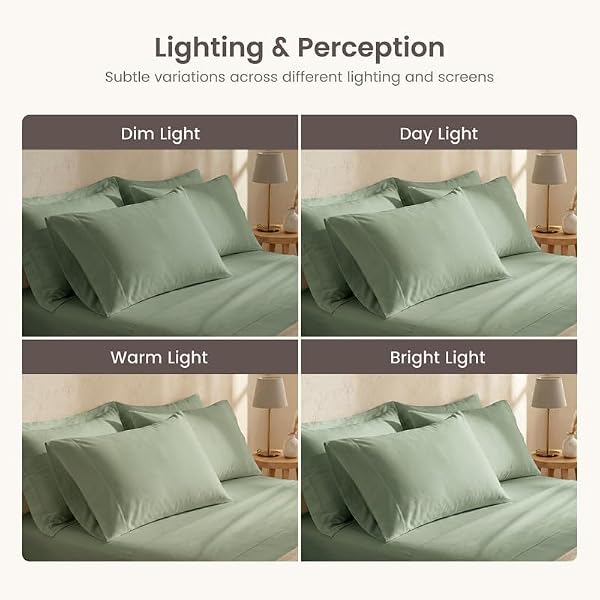 BIOWEAVES 100% Organic Cotton Sheets, 300 Thread Count 3-Piece GOTS Certified Bed Sheet Set Fits Mattress Upto 17" Deep Pocket, Soft & Silky Sateen Weave (Twin XL, Basil) by BIOWEAVES - Used condition - Image 8