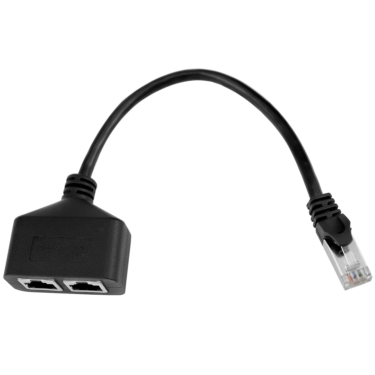 UPIQNG RJ45 Ethernet Cable 1 to 2 Ethernet Splitter Cat5 Extension Cable Ethernet Adapter Network Distributor LAN Ethernet Socket Connector Cable,26CM