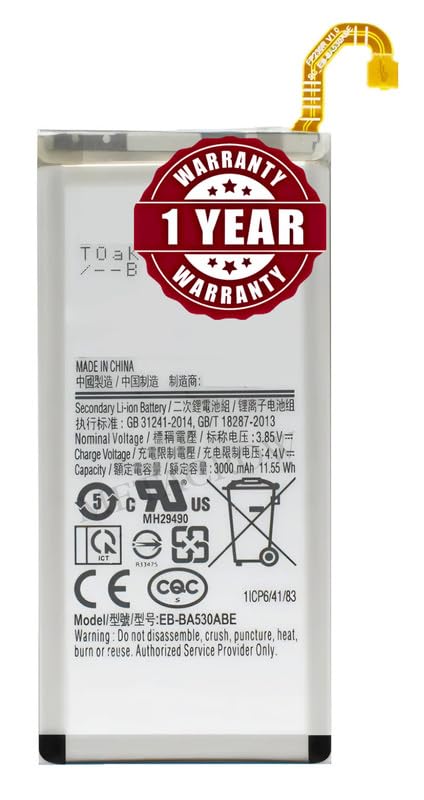 Image of Original EB-BA530ABE Battery Compatible for Samsung Galaxy A8 (2018) (SM-A530F) - (3000mAh) - 1 Year Warranty BC45