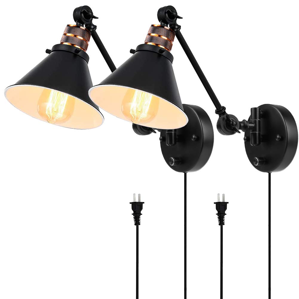dimmable swing arm wall lamp