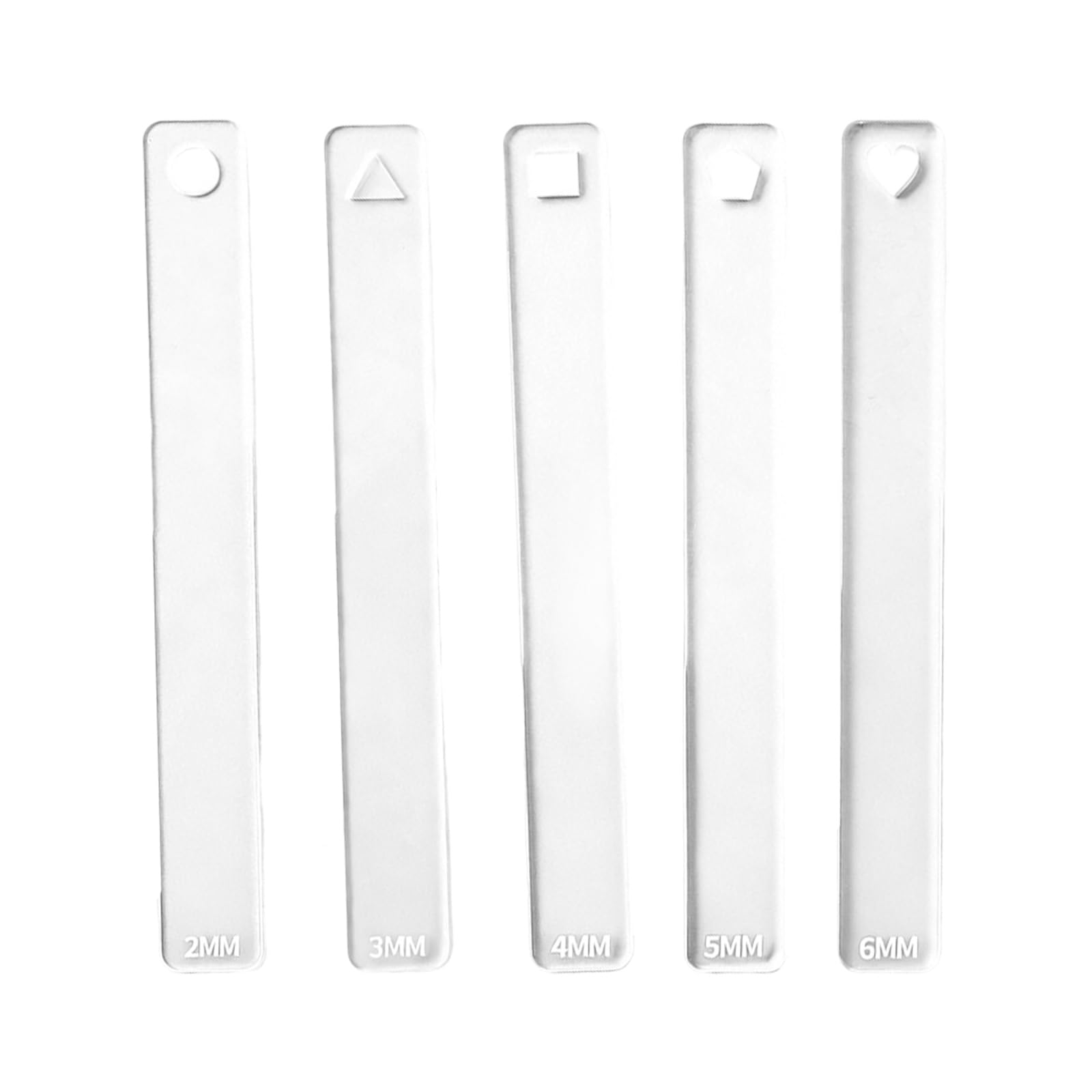 5Pcs Pottery Thickness Measuring Ruler Clear Acrylic Clay Thickness Guide Ruler for Pottery Sculpture Crafting Texturing Acrylic Clay Measure