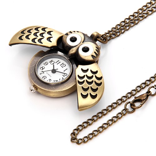 Image of JewelryWe Vintage Pocket Watch Cool Gear Steampunk Retro Pendant Necklace Watches for Men Women Halloween Costumes Daily and Office