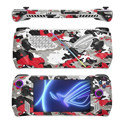 Image of MightySkins Carbon Fiber Skin Compatible with Asus ROG Ally - Red Camo | Protective, Durable Textured Carbon Fiber Finish | Easy to Apply, Remove, and Change Styles