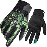 Winter Windproof Waterproof Touch Screen Glove Skull Zombie Bone Design Cycling Climbing Motorcycles Cycling Gardening Gloves Men & Women (green, M)