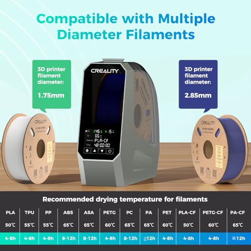 Image of Official Creality Filament Dryer, Space Pi Filament Dryer, 360 Fast Heating 3D Printer Filament Dry Box, Filament Storage with 110W PTC Heater LCD Touch Screen One-Key Set