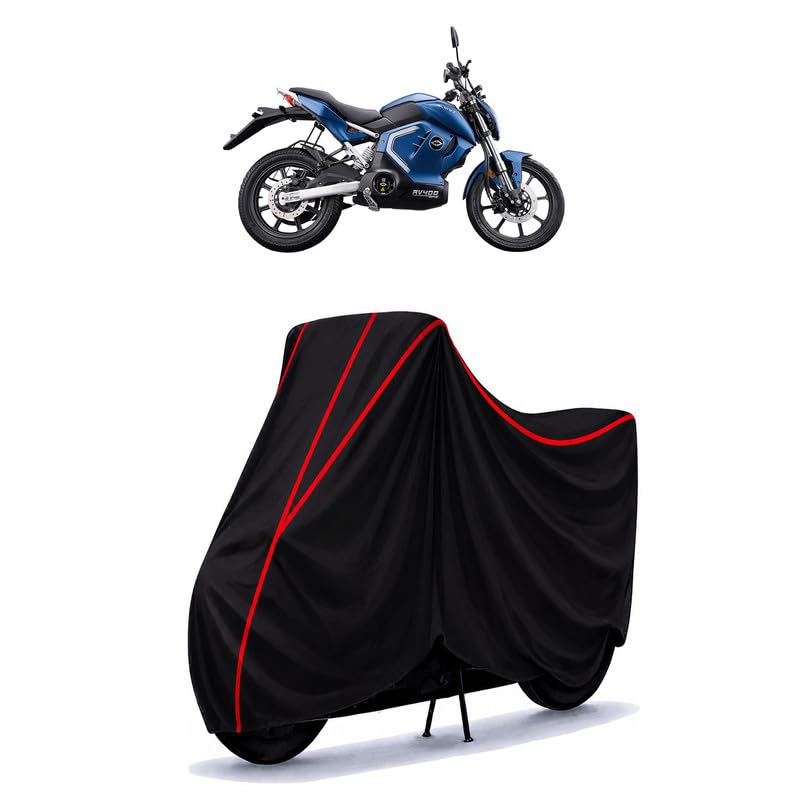 Image of Revolt AW 1 Water Resistant Bike Cover for All Motorcycles & Rain | Heavy Duty Taffeta Fabric | UV Protection, Dustproof, Scratchproof | All Weather Two Wheeler Body Cover with Elastic Bottom