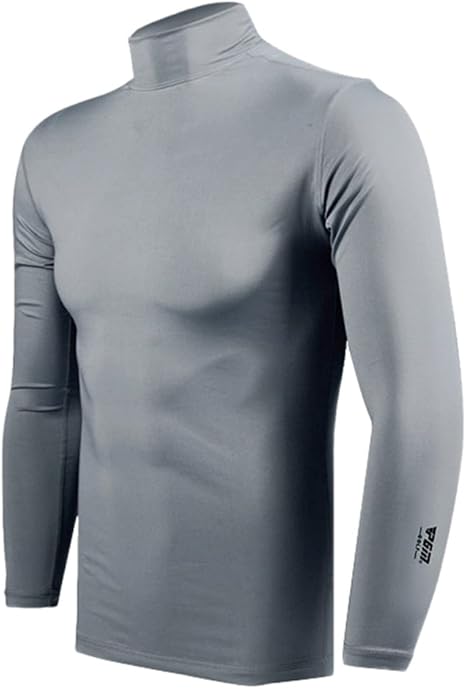 Amazon メンズ ハイネック 長袖 接触冷感 体感温度 3度 Uvカット 吸汗 速乾 ストレッチ 通気 Tシャツ ゴルフ テニス スポーツ アウトドア シャツ 通販