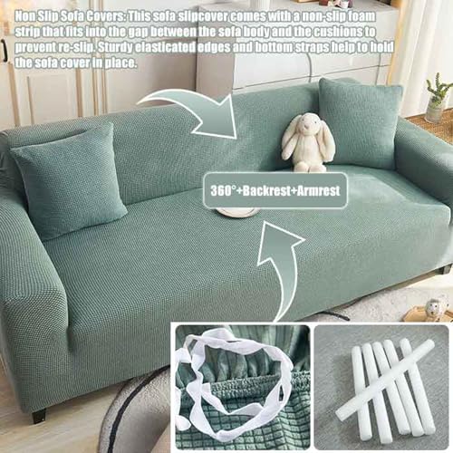 Housse de canapé velours antidérapante et extensible 360°