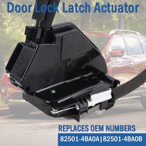 Image of Rear Left Driver Side Door Lock Actuator 82501-4BA0A Compatible with Nissan Rogue Sport Utility 2014 2015 2016 2017 2018 2019, Door Latch Replaces 82501-4BA0B