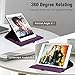 Fintie Rotating Case for iPad 6th / 5th Generation (2018/2017), iPad Air 2 / Air 1 (9.7 Inch) - 360 Degree Rotating Stand Cover Auto Sleep Wake, Purple