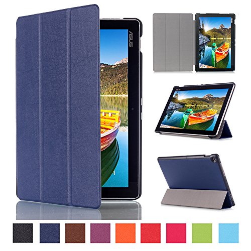 Skytar Asus ZenPad 10 Z300C Etui,Folio Case Cover Stand Pochette PU Cuir étui Coque pour ASUS ZenPad 10 Z300C,Z300M,Z300CG,Z300CL,Z301M,Z301ML,Z301MF,Z301MFL (10,1 Pouces) Tablette Housse,Bleu marine