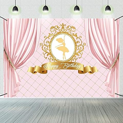 CSFOTO Happy Birthday Ballet Dancer Backdrop Cover