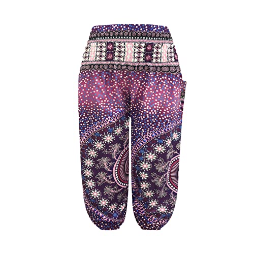 Image of Unisex Little Kids Yoga Trousers Bohemian Beach Pants Baggy Harem Activewear for Boys and Girls Age 3-10