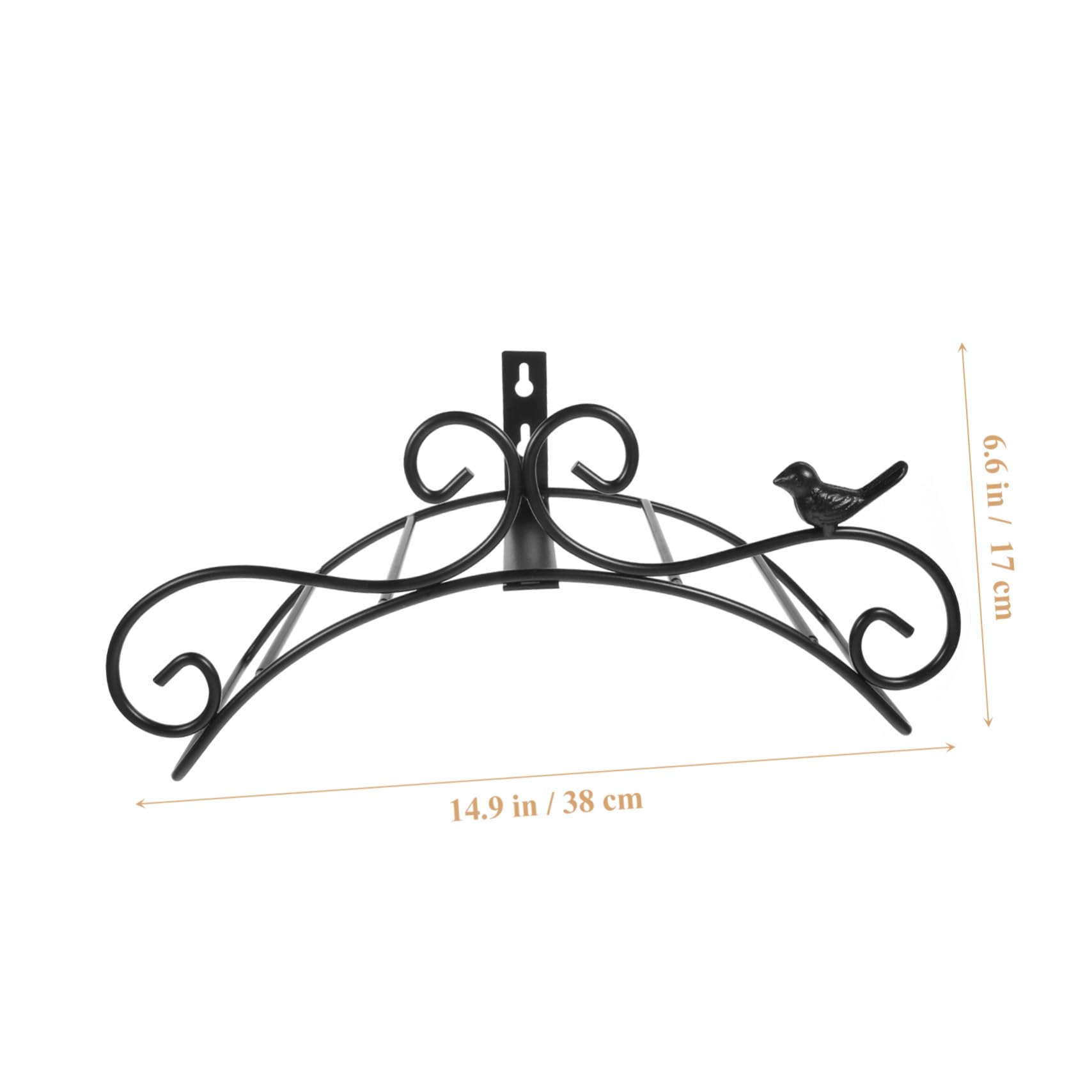 Soporte Montaje en Pared de Hierro Negro, de Manguera de Jardín