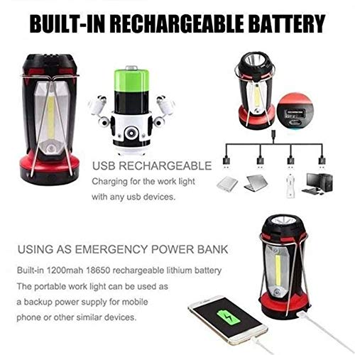 Lanterna de campismo LED recarregável, FdrirectPortable 1200mAh luzes de acampamento lanternas luzes