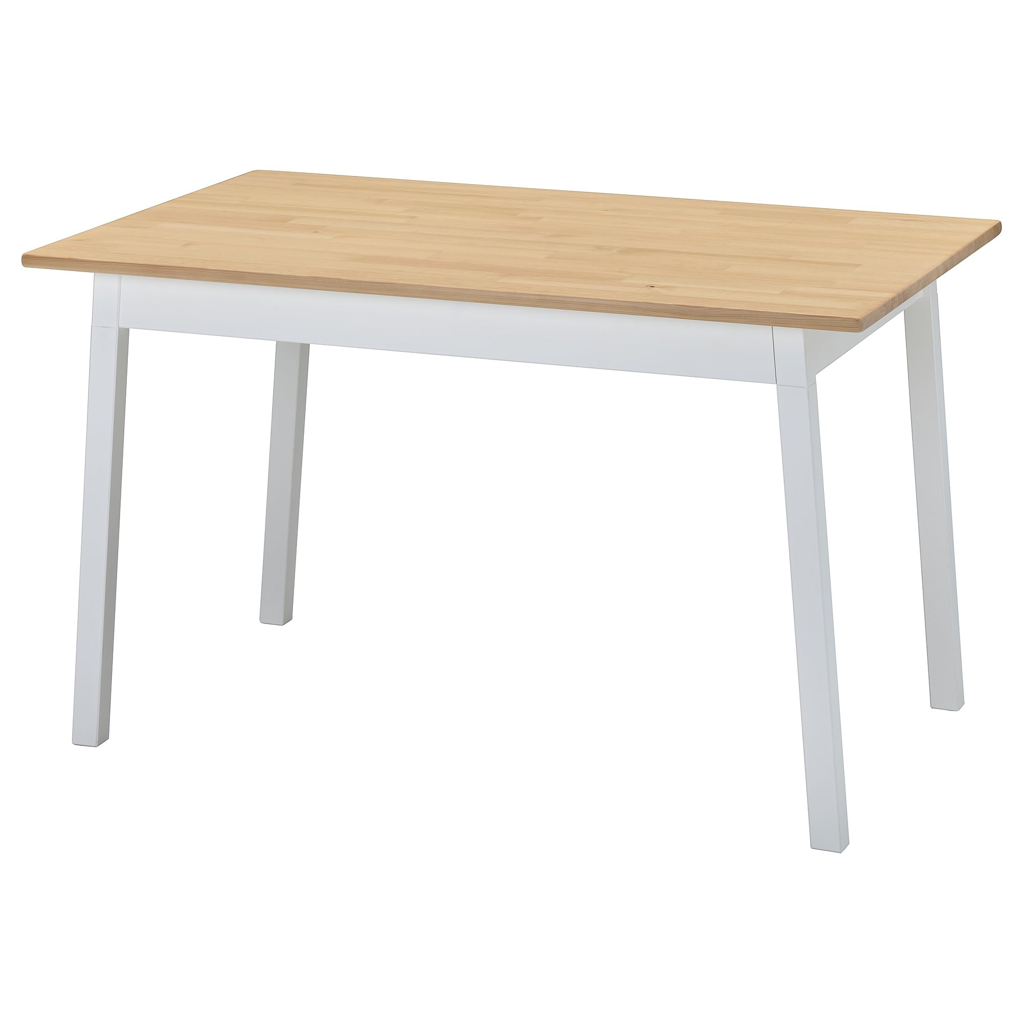 PINNTORP table, 125x75 cm, light brown stained/white stained