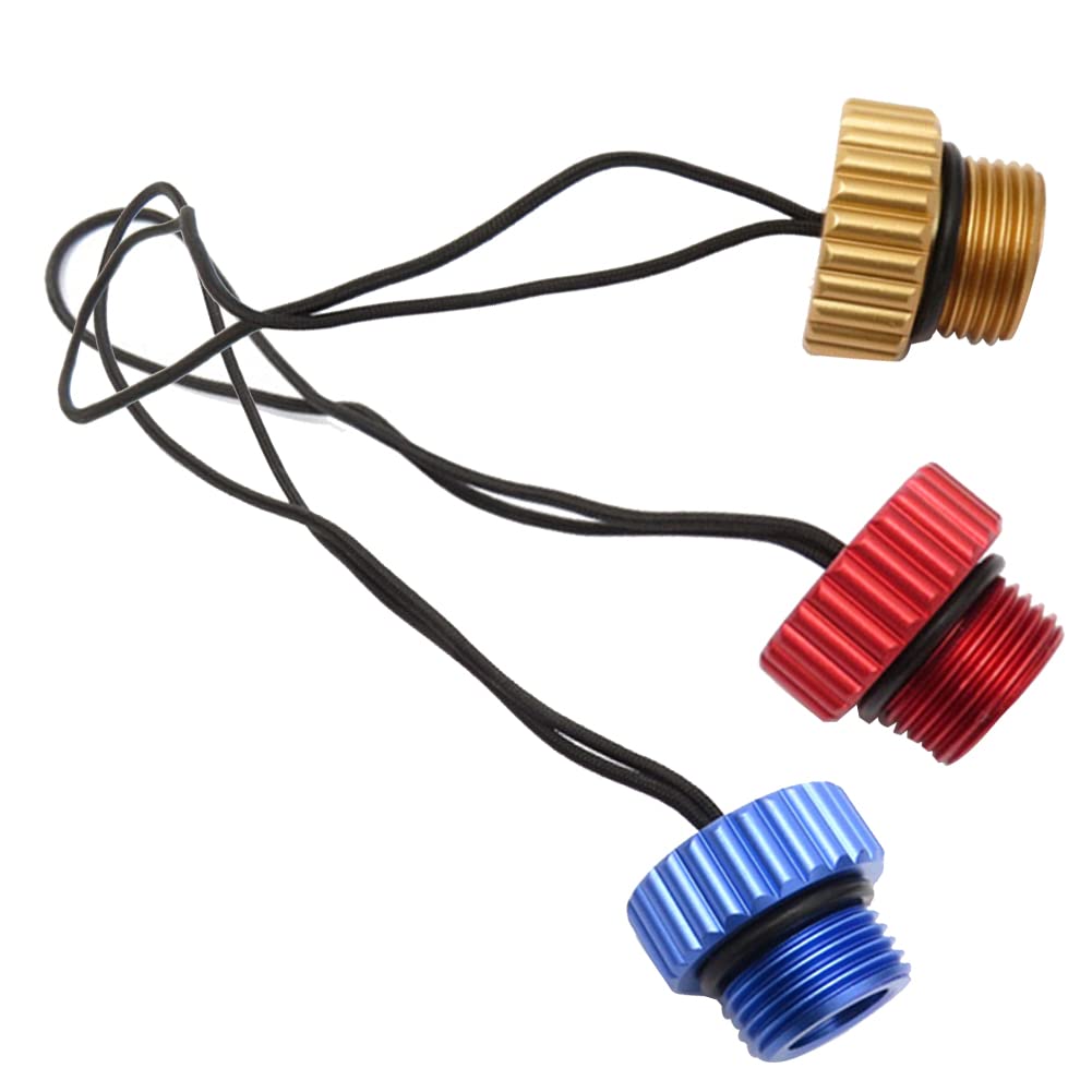 Aetherion Scuba Diving DIN Tank Valve Threaded Cover 5/8-14NPS Dust Cap Dust Plug Protector Tank Regulator Protection Cover Red - Image 2