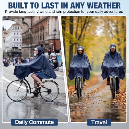 Coume 2-Pack Rain Poncho with Reflective