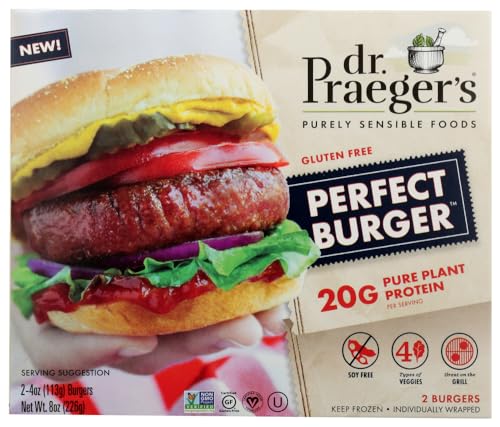 Dr. Praegers Purely Sensible Foods Perfect Burger, 8 Ounce -- 6 per case.