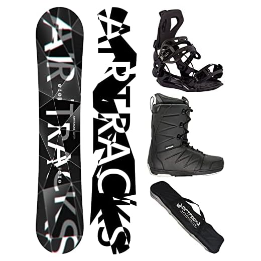 AIRTRACKS Snowboard Set (Paquete Completo) Tabla Refractions Game Extra Wide (Hombre) 168 - Fijaciones Master - Botas Star Black 46 - SB Bolsa/Nuevo