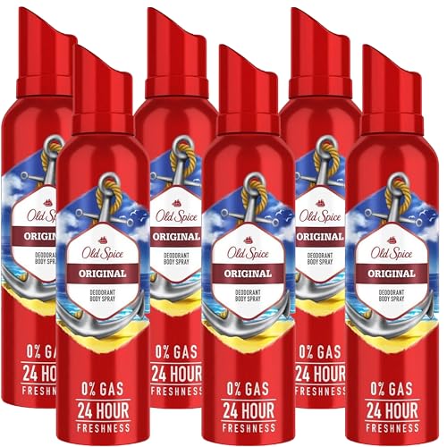 Old Spice Deodorant Body Spray, Original Scent, 5.1 oz. (Pack Of 6)