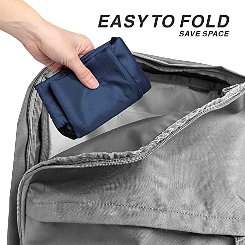 BuyAgain Drawstring Backpack Sports Water Resistant String Bag Sport Gym Sackpack for Women Men Large with Zipper, Navy by BuyAgain - Image 6
