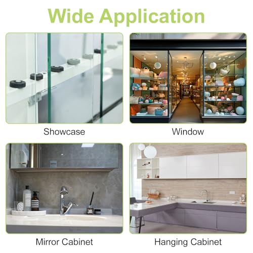 Image of 8Pcs Glass Finger Edge Pull Cabinet Finger Pull Handle Glass Door Clips Cabinet Latch Clamp Concealed Handle for Display Glasscase Door (Pearl Nickel)