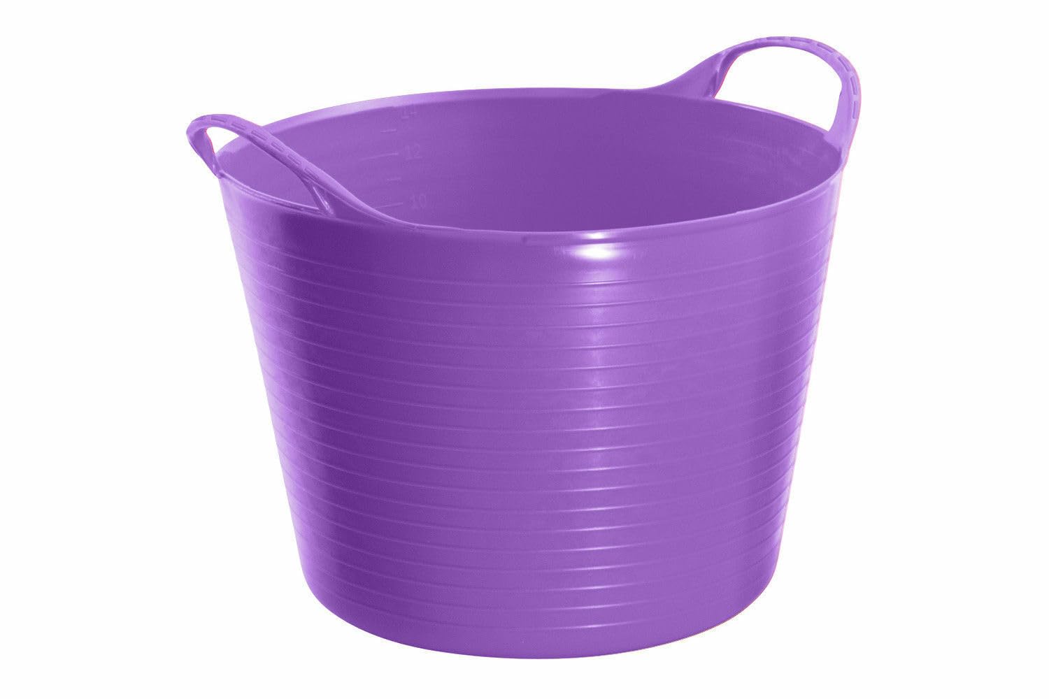 FLEXI TUB WITH HANDLE BUILDER TRUG CONSTRUCTION CONTAINER BUCKET LAUNDRY BASKET UK (Purple, Medium)