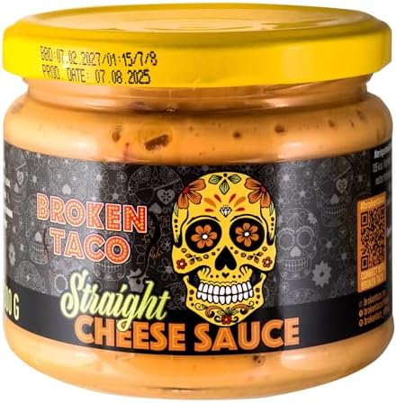 BROKEN TACO Straight Cheese Sauce – Klassische Käsesoße mit Paprika und Frischkäse – 300 g im Glas