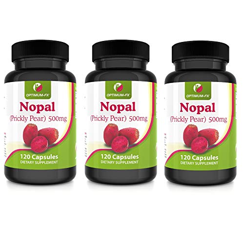 Nopal Capsules Prickly Pear Cactus Supplement Pure Extract Supplement High Strength 500mg u0096 NOT Tablets or Powder u0096 120 Vegan Caps Per Pot 2 Monthsu0092 Supply