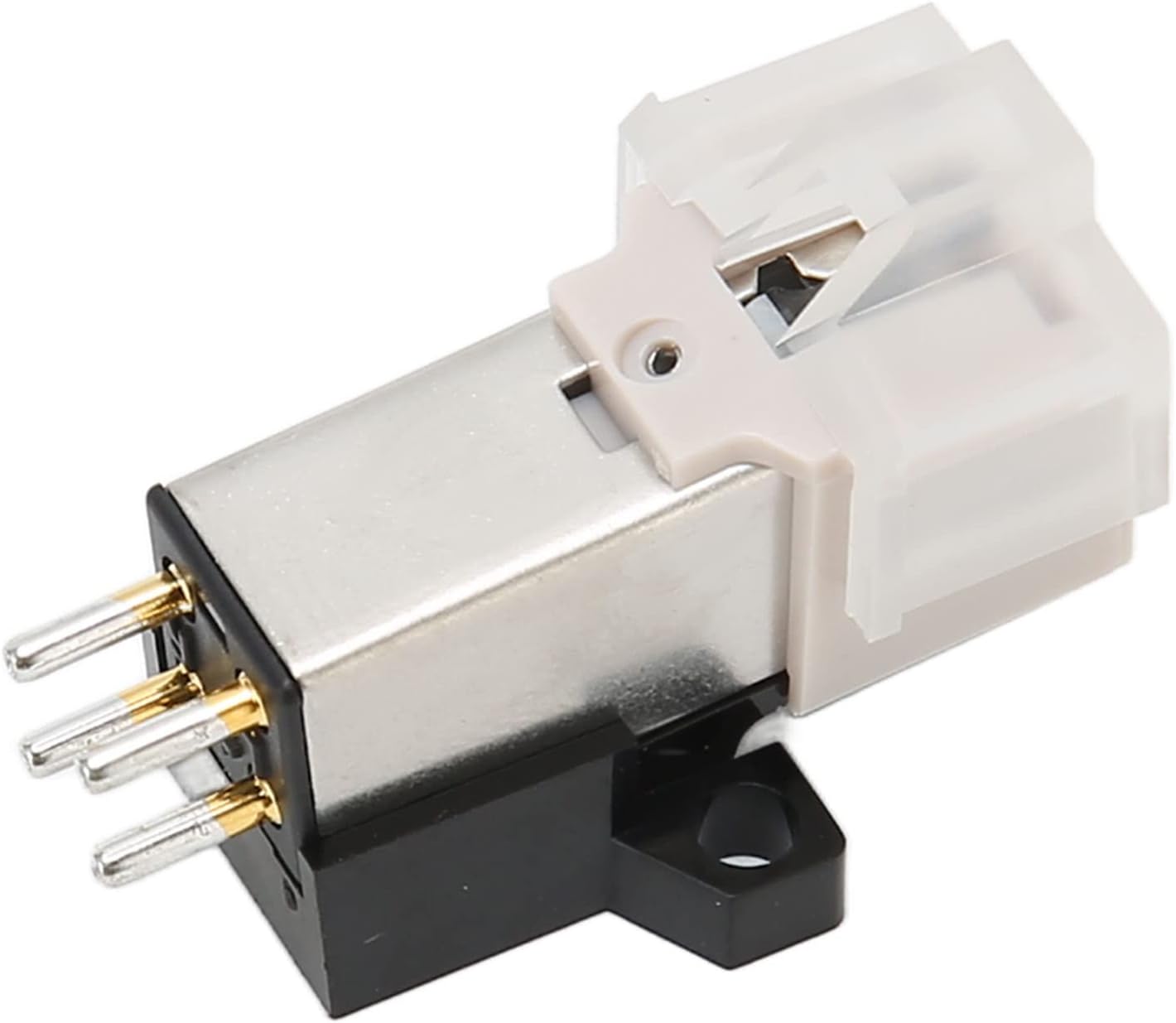 ciciglow Replacement Phonograph Cartridge for at 3600L, Magnetic Cartridge Stylus for Turntable Record Player, Excellent Claritybetter Control The Tone and Detail, White