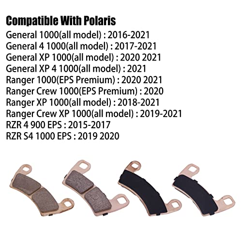Sintered Brake Pad Change Kit For Polaris Rzr 4 900, Rzr S4 1000, Ranger Xp 1000, Ranger Crew 1000 Xp, General 1000, General 4 1000, General Xp 1000/ Xp 4 1000 #TOP4