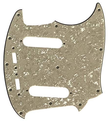 Custom Guitar Pickguard For US Mustang Classic Series Style (4 Ply Ivory White Pearl)