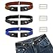 Produktbild CODIRATO 3 Stück Keine Schnalle Gürtel Stretchgürtel Unsichtbar Elastischer Gürtel, 55-95cm, Unisex Schnallenfrei Gürtel für Jeans Hosen, Hellbraun, Blau, Schwarz