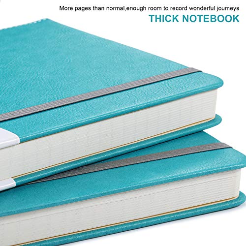 Image of Lemome Thick Classic Notebook with Pen Loop A5 College Ruled Hardcover Writing Notebook with Pocket + Page Dividers Gifts, Banded, Large, 180 Pages, 8.4 x 5.7 in