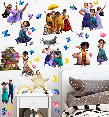 Cartoon Encanto Magic Wall Sticker Children's Cartoon Bedroom Background Wall Decoration Self-Adhesive Wall Sticker Pvc Wall Decals Kids Bedroom Baby Nursery Daycare Wall Decor #TOP4