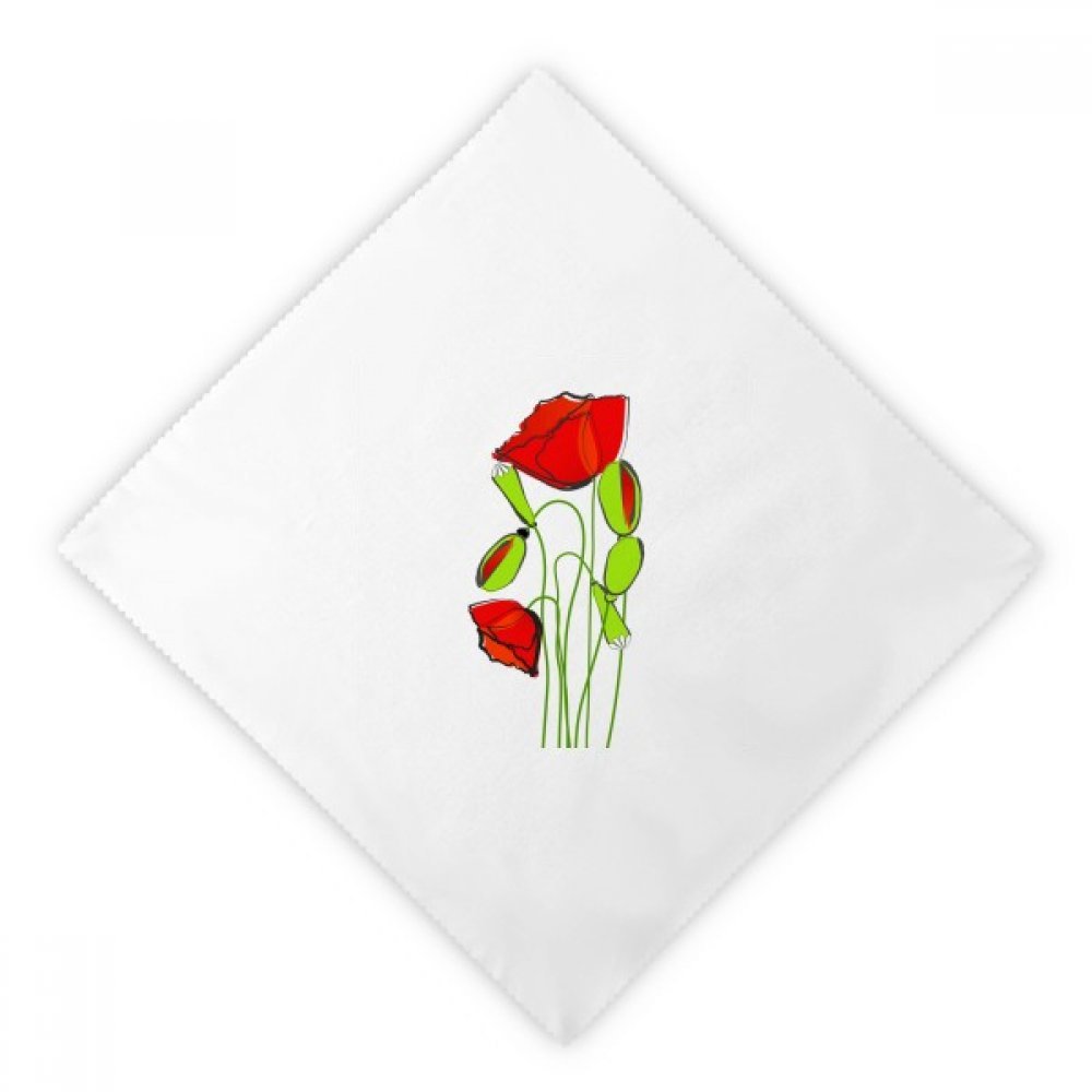 Servilletas de tela reutilizables DIYthinker, perfectas para almuerzos con diseño de amapolas