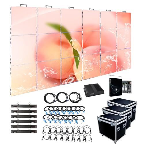Image of P3.91 P4.81 Rental LED Display Screen, 3840Hz /1920Hz High Refresh Rate, IP65 Waterproof Outdoor LED Panels with Aluminum Cabinet, Mounting Frame for Stage Events (4, P3.91, 50 * 50cm(1.64 * 1.64ft))