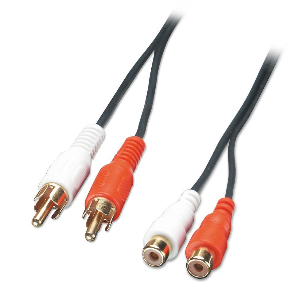 Lindy Audio Extension Cable, 10m cavo audio Nero