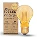 Produktbild greenandco Vintage Design LED Birne zur Stimmungsbeleuchtung | E27 A60 | gold | 2W 65lm | 1800K extra warmweiß | 320° | 230V | flimmerfrei | nicht dimmbar | Edison Glühbirne