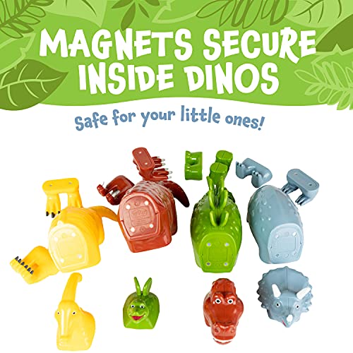 Magnetic Mix Or Match Dinosaurs Toy Play Set, 15 Pieces #TOP3