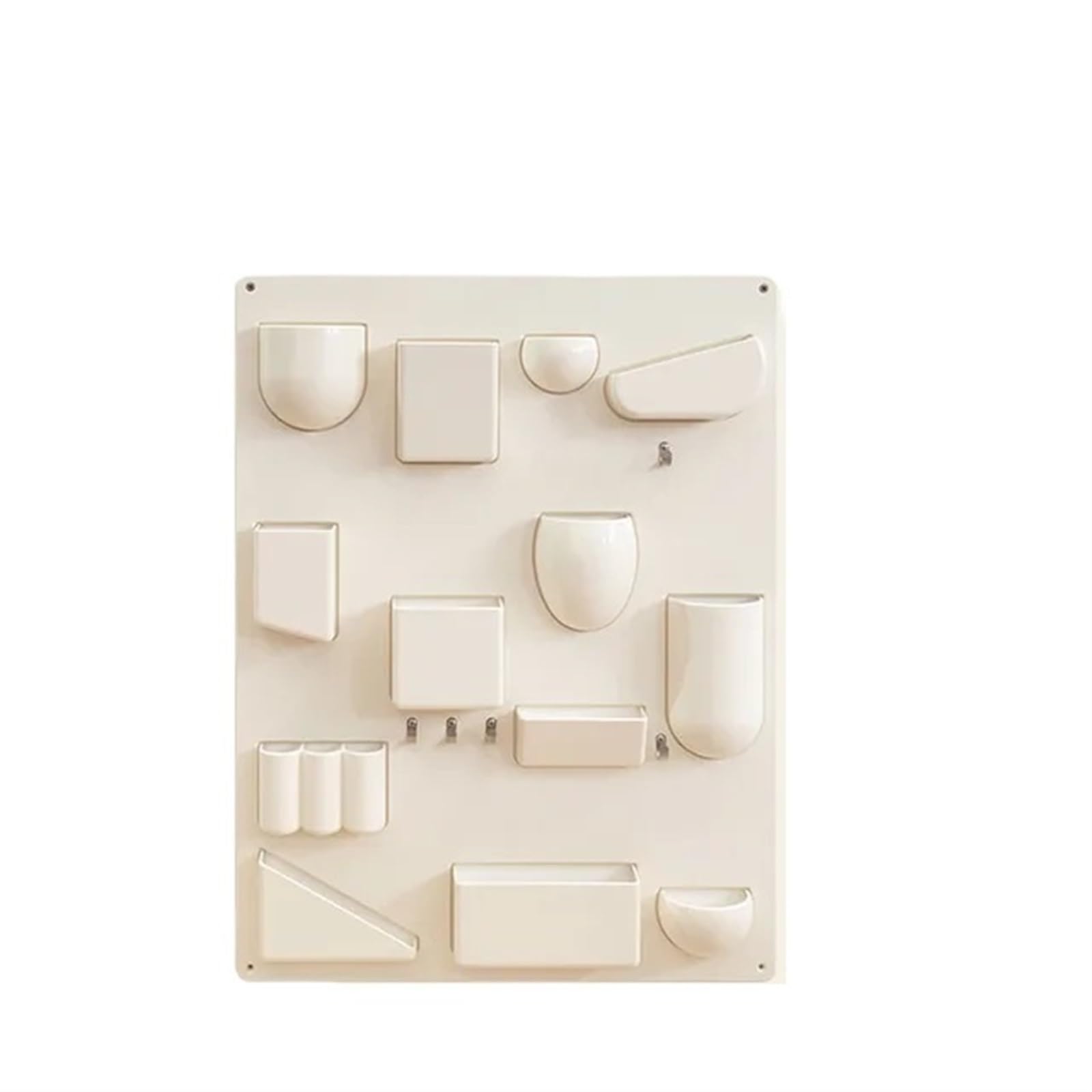 Badezimmer Organizer Aufbewahrungsregal for Wandhalter, Büros, Küchen, Organizer, Werkstätten, Badezimmer, Räume, Verschiedene Formen, Größen, Haken, Clips(Beige)
