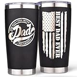 Gift for Dad from Daughter, Son - Best Dad Ever Gifts for Christmas Birthday Fathers Day - Laser Engraved Dad Coffee Cup Mug Tumbler with The Man The Myth The Legend, 20 oz Insulated Stainless Steel