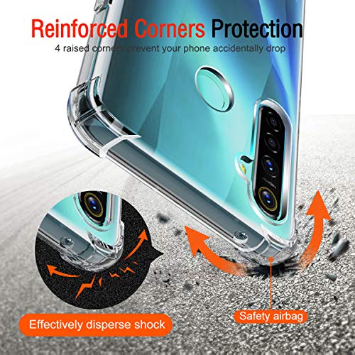 Image of Shockproof Clear Bumper Back Cover Case for Realme 5 Pro |360 Degree Soft Transparent Back Cover Case for Realme 5 Pro (Transparent)