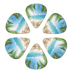Starfish Beach Sea Palms Lot de 6 médiators pour guitare acoustique, guitare électrique, basse, ukulélé – fin, moyen et… - Les Beatles, Paul McCartney, John Lennon, RIngo Starr, George Harrison Starfish Beach Sea Palms Lot de 6 médiators pour guitare acoustique, guitare électrique, basse, ukulélé – fin, moyen et… – Image 4