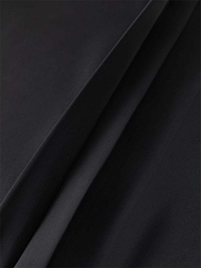 Chemise en mousseline de soie à col en V pour femme - Manches courtes - Solide et ample