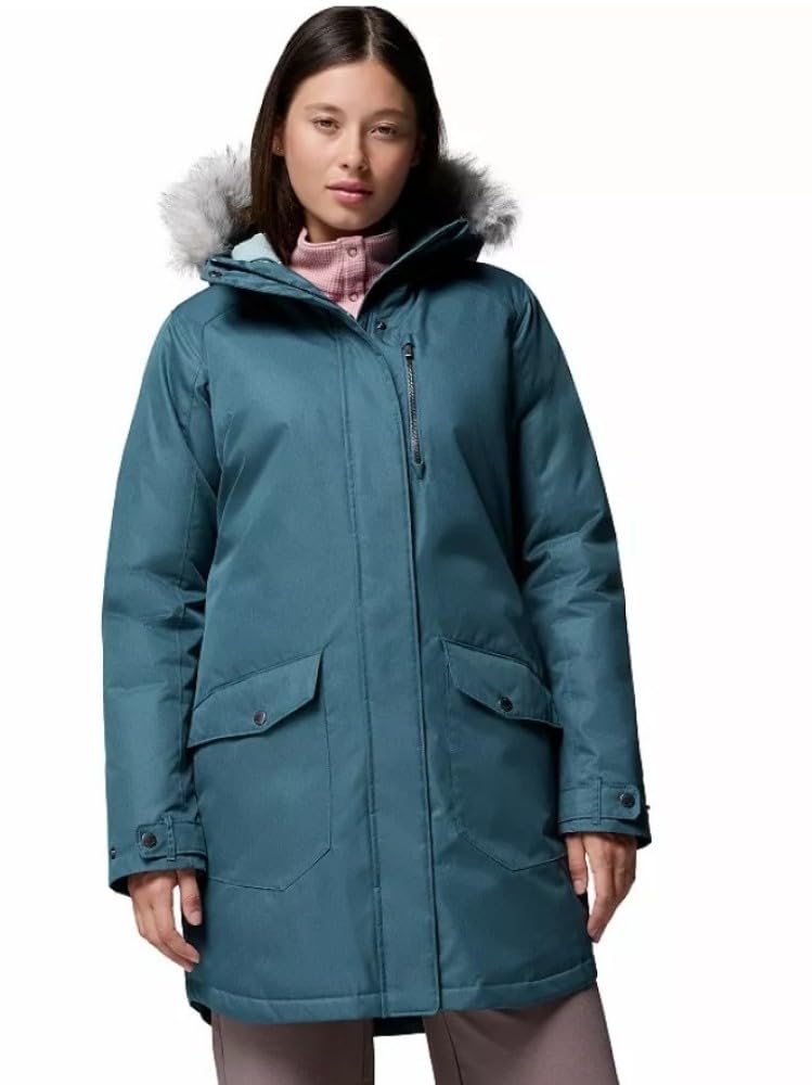 Columbia Women's Suttle Mountain Long Insulated Jacket Medium Everblue